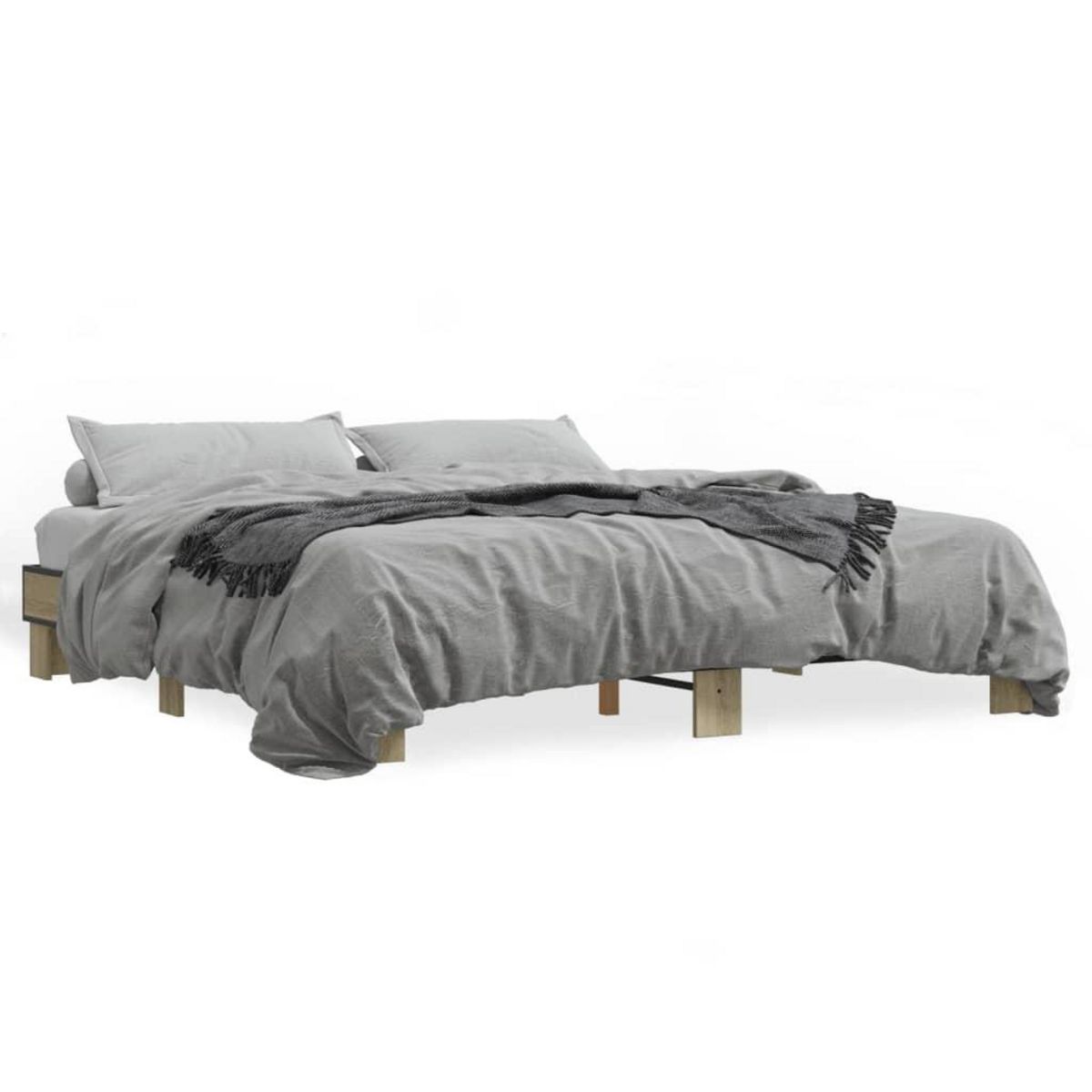 VIDAXL Cadre de lit sans matelas chene sonoma 200x200 cm