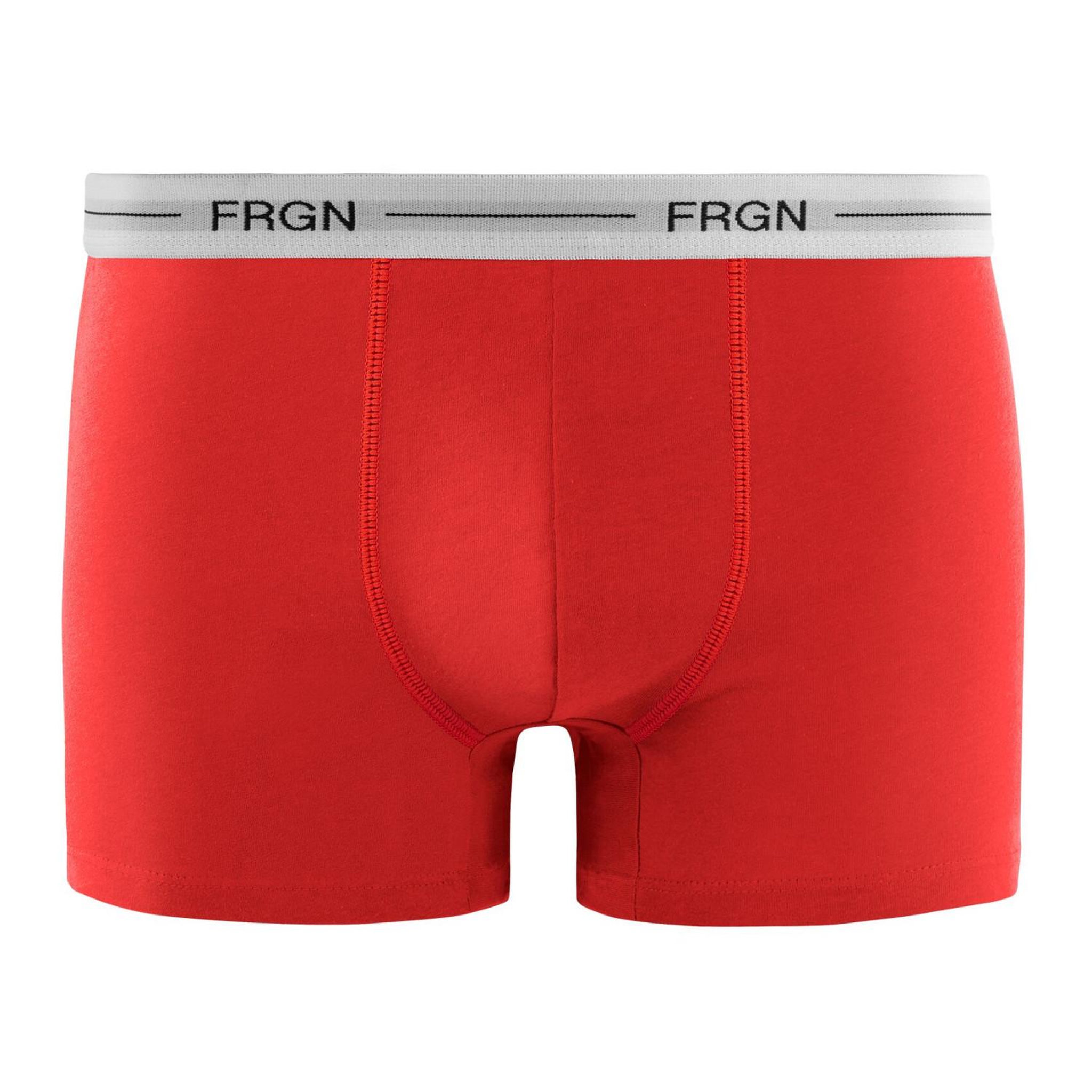 Voir la diapositive 4 : FREEGUN Lot de 3 boxers junior en coton colorés ceinture blanches frgn