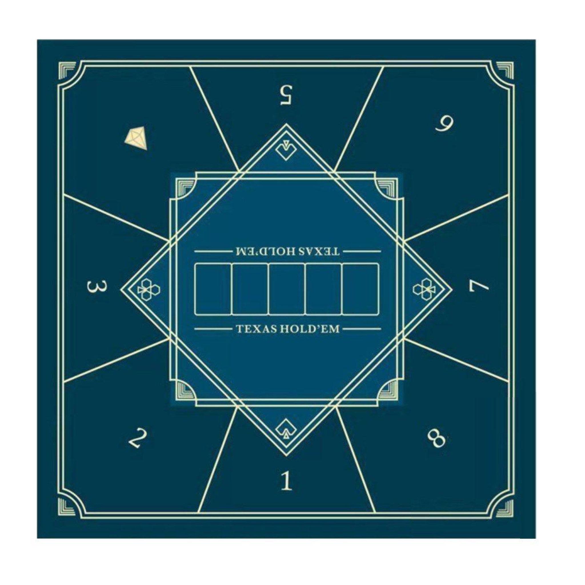 DE FAUGERES Tapis de poker  vegas  83x83cm bleu