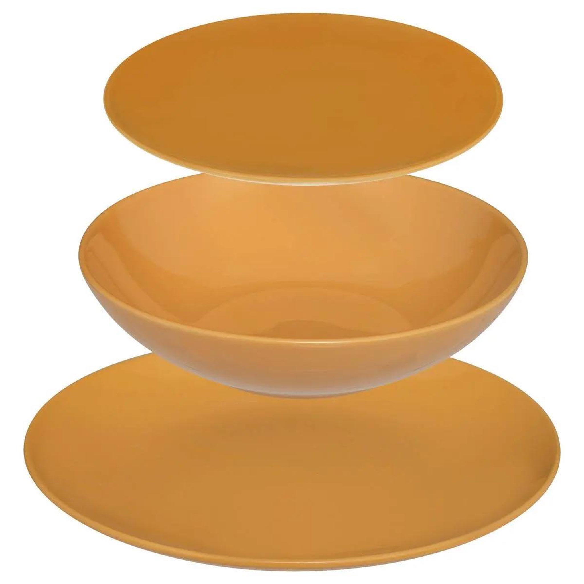 SECRET DE GOURMET Service de table 18 pièces  colorama  26cm jaune