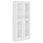 Voir la diapositive 2 : VIDAXL Armoire a vitrine Blanc 82,5x30,5x185,5 cm Bois d'ingenierie