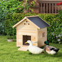 Voir la diapositive 6 : PAWHUT Nichoir canard design cottage toit ouvrant 2 portes verrouillables bois cèdre PVC noir