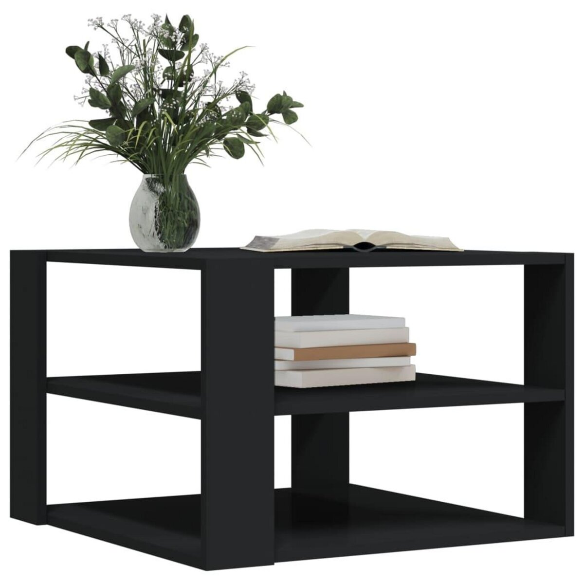 VIDAXL Table basse noir 59,5x59,5x40 cm bois d'ingenierie