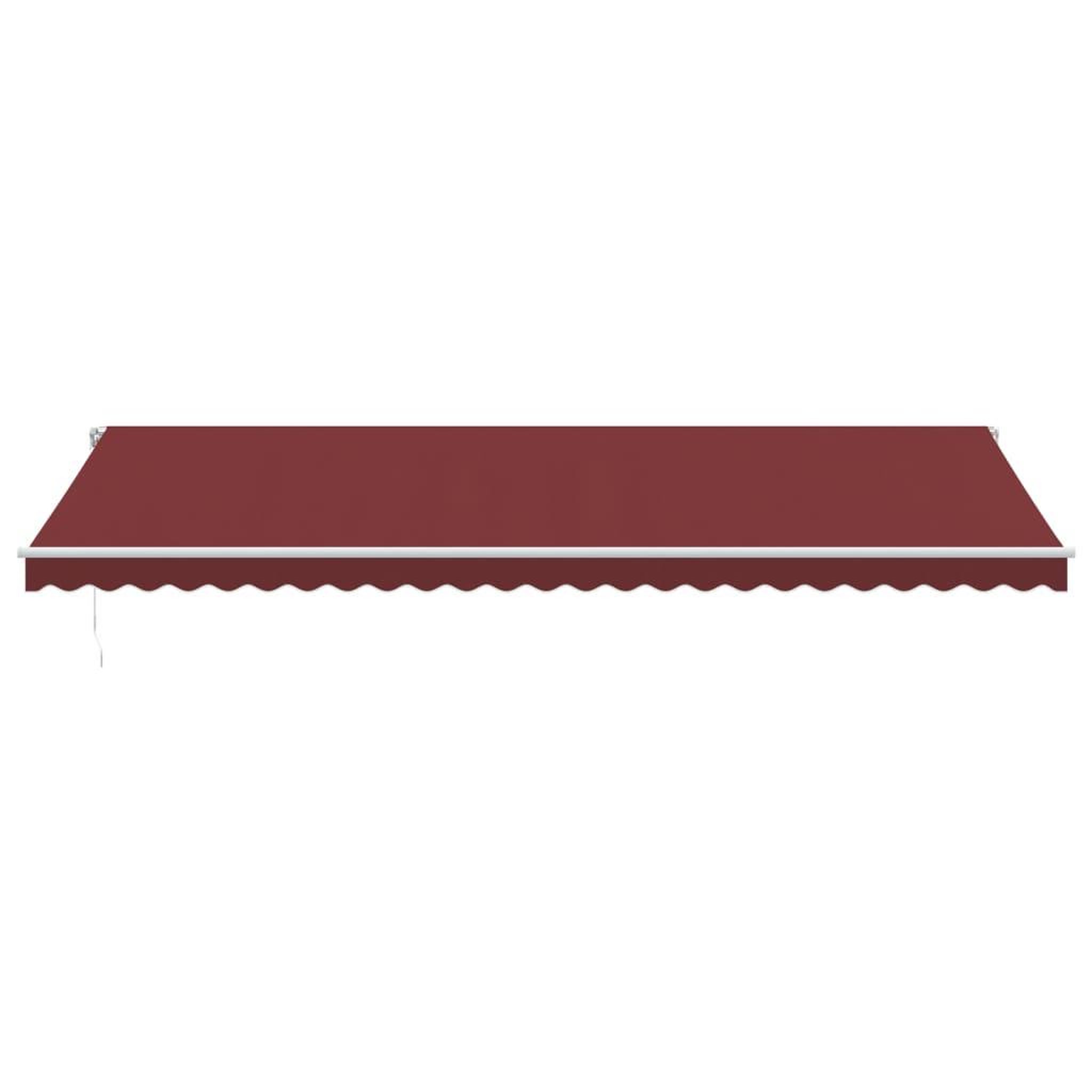 Voir la diapositive 3 : VIDAXL Auvent manuel retractable bordeaux 600x300 cm