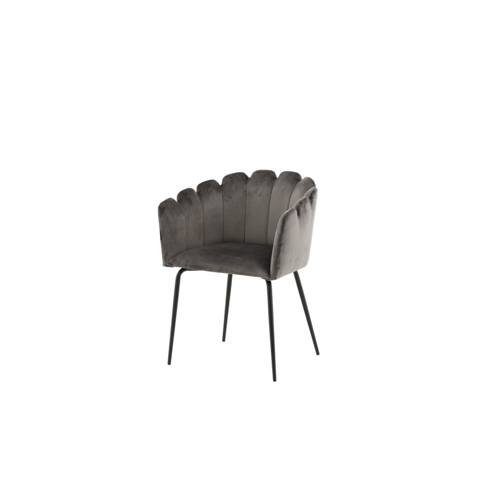 Voir la diapositive 5 : Paris Prix Chaise en velours  limhamn  76cm gris