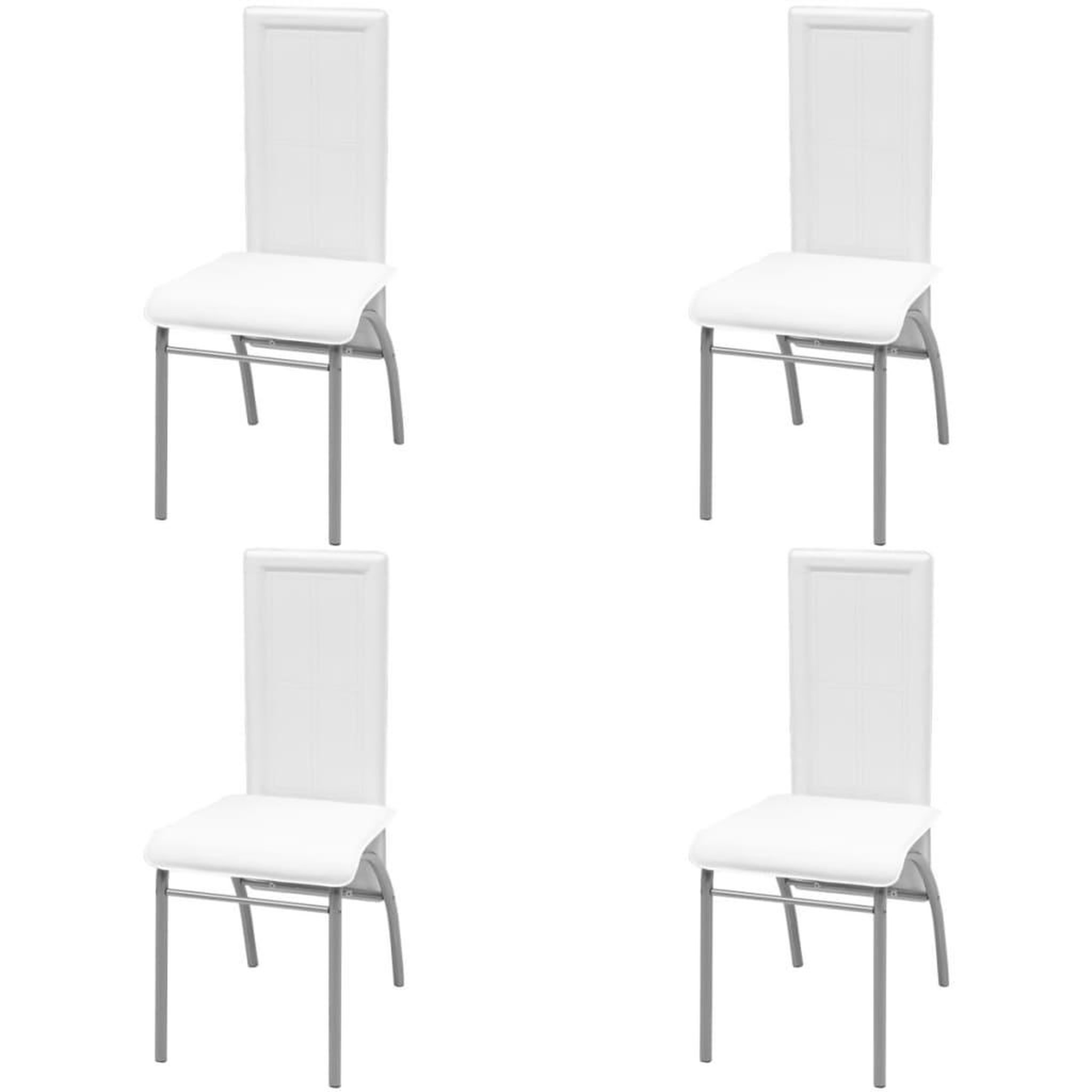 Voir la diapositive 4 : VIDAXL Jeu de salle a manger 5 pcs Blanc