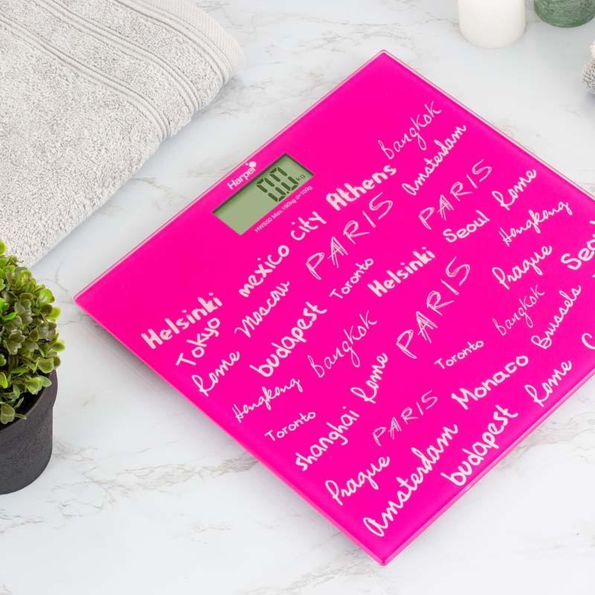 Voir la diapositive 2 : Harper Pèse personne extra slim hws50 rose harper
