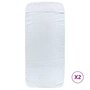 Voir la diapositive 2 : VIDAXL Serviettes de plage 2 pcs blanc 75x200 cm tissu 400 GSM