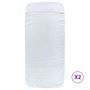 Voir la diapositive 2 : VIDAXL Serviettes de plage 2 pcs blanc 75x200 cm tissu 400 GSM