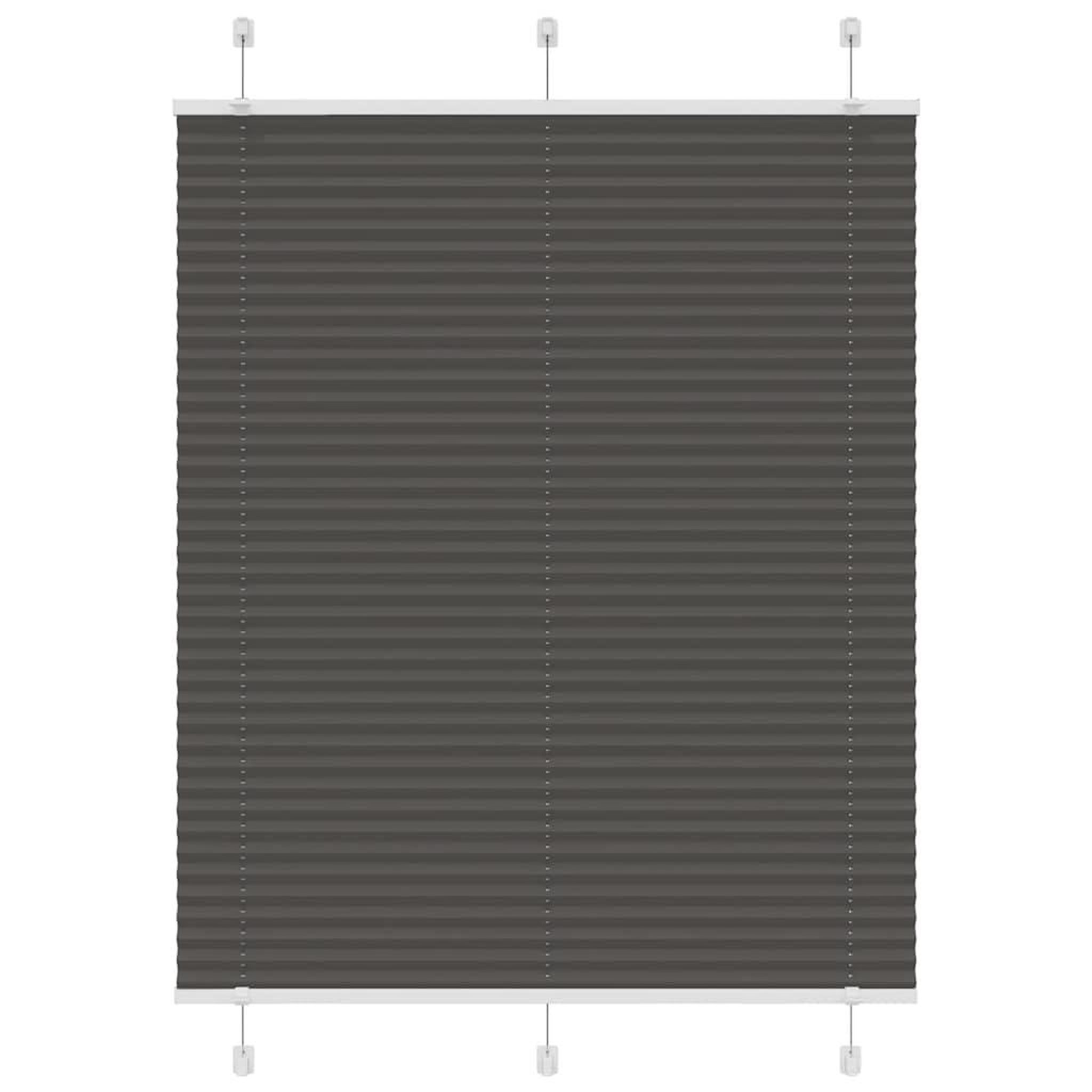 VIDAXL Store plisse noir 110x150 cm largeur du tissu 109,4cm polyester