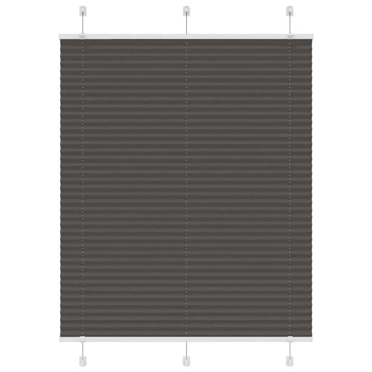 VIDAXL Store plisse noir 110x150 cm largeur du tissu 109,4cm polyester