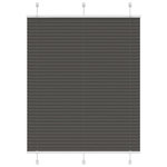 VIDAXL Store plisse noir 110x150 cm largeur du tissu 109,4cm polyester