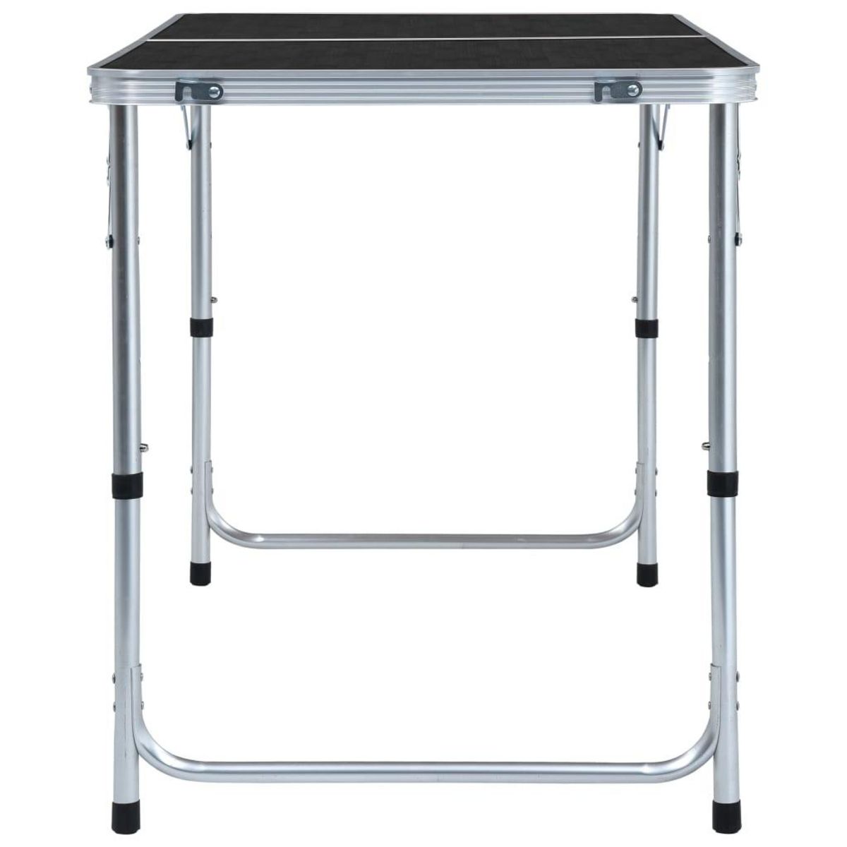 VIDAXL Table pliable de camping Gris Aluminium 120x60 cm