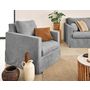 Voir la diapositive 4 : LISA DESIGN Serena - housse en velours texturé pour fauteuil