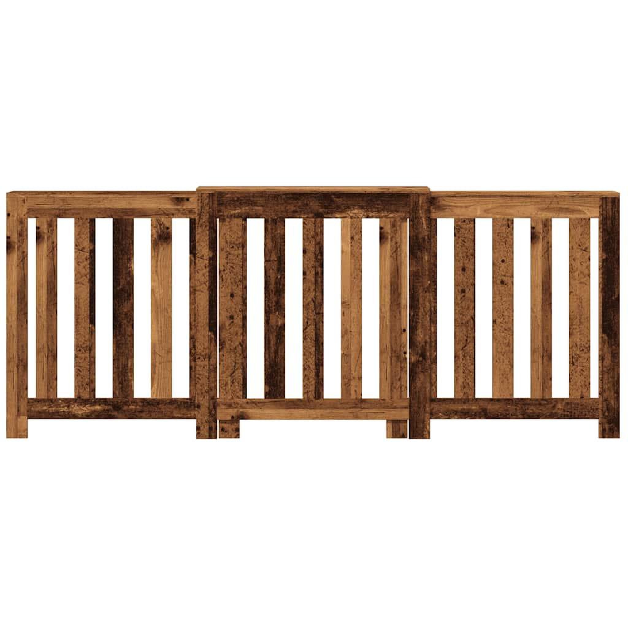 Voir la diapositive 3 : VIDAXL Cache-radiateur vieux bois 205x21,5x83,5 cm bois d'ingenierie