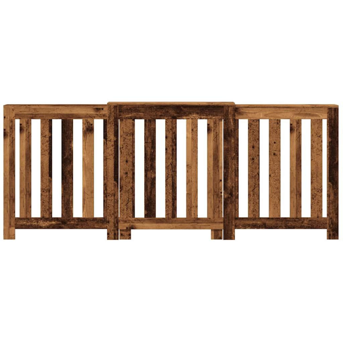 VIDAXL Cache-radiateur vieux bois 205x21,5x83,5 cm bois d'ingenierie