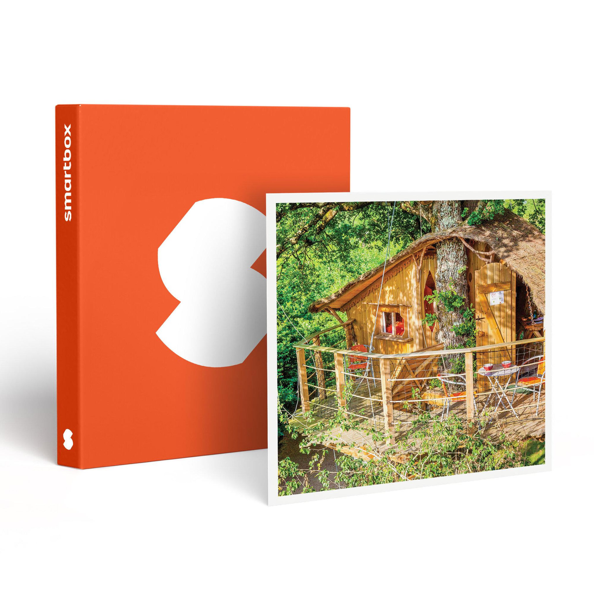 Smartbox 2 jours insolites en cabane dans les arbres en famille avec chasse aux trésors près de poitiers - coffret cadeau séjour