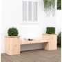 Voir la diapositive 1 : VIDAXL Banc avec jardinieres 184,5x39,5x56,5 cm bois massif de pin