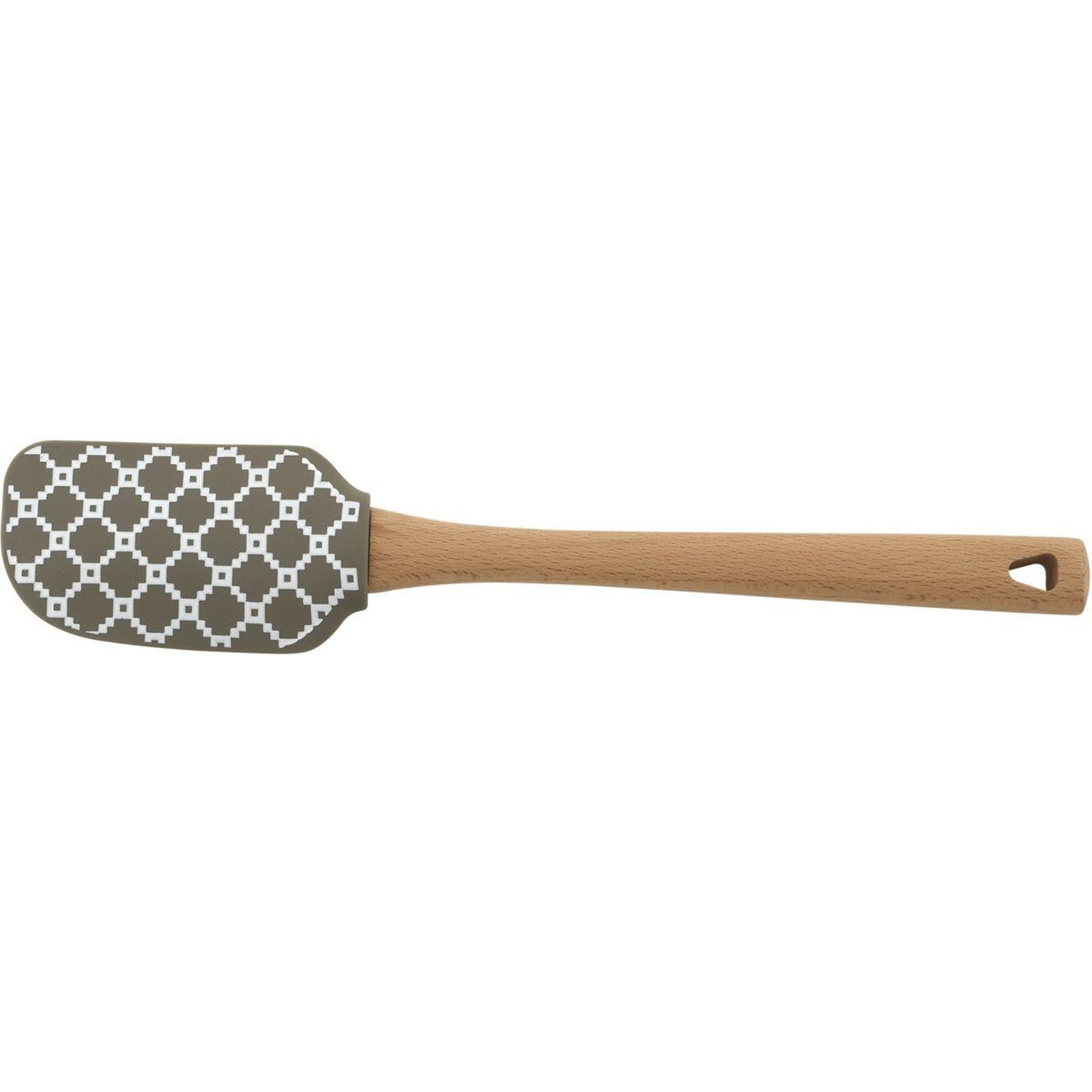 Voir la diapositive 1 : ESSENTIEL B Spatule 30cm Taupe silicone bois