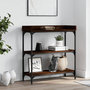 Voir la diapositive 1 : VIDAXL Table console avec etageres chene marron 75x30x80 cm