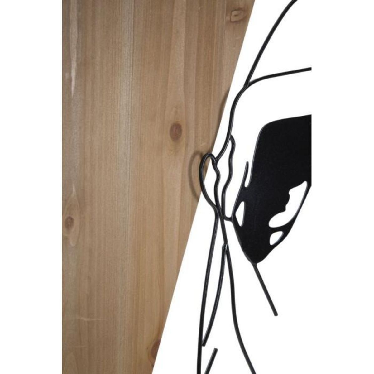 Paris Prix Décoration Murale Encadrée  Strips  90cm Noir & Naturel