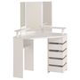 Voir la diapositive 2 : Coiffeuse d'angle avec LED 3 miroirs 5 tiroirs pivotants GIRLY