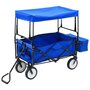 Voir la diapositive 2 : VIDAXL Chariot a main pliable avec toit Acier Bleu
