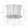Voir la diapositive 6 : SWEEEK Trampoline rond Ø 305cm gris avec filet de protection intérieur - Mars Inner – Nouveau modèle - trampoline de jardin 3.05m 305 cm |Design | Qualité PRO | Normes EU