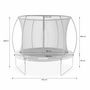 Voir la diapositive 6 : SWEEEK Trampoline rond Ø 305cm gris avec filet de protection intérieur - Mars Inner – Nouveau modèle - trampoline de jardin 3.05m 305 cm |Design | Qualité PRO | Normes EU