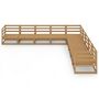 Voir la diapositive 3 : VIDAXL Salon de jardin 9 pcs marron miel bois de pin massif
