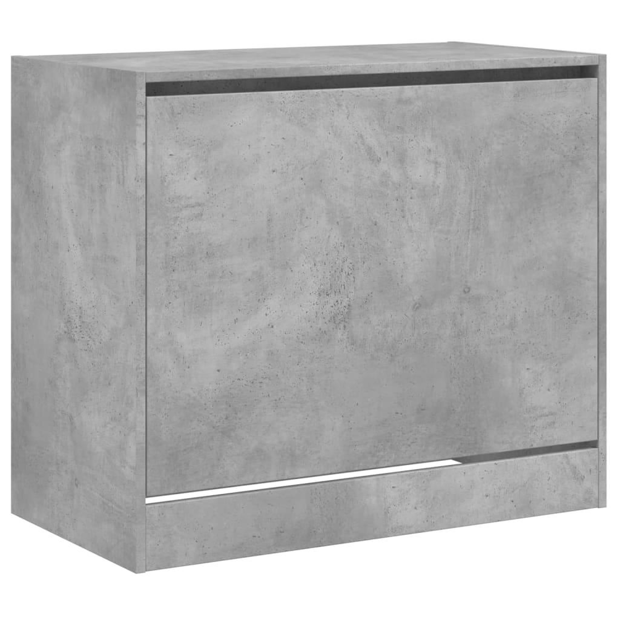 Voir la diapositive 4 : VIDAXL Armoire a chaussures gris beton 80x42x69 cm bois d'ingenierie