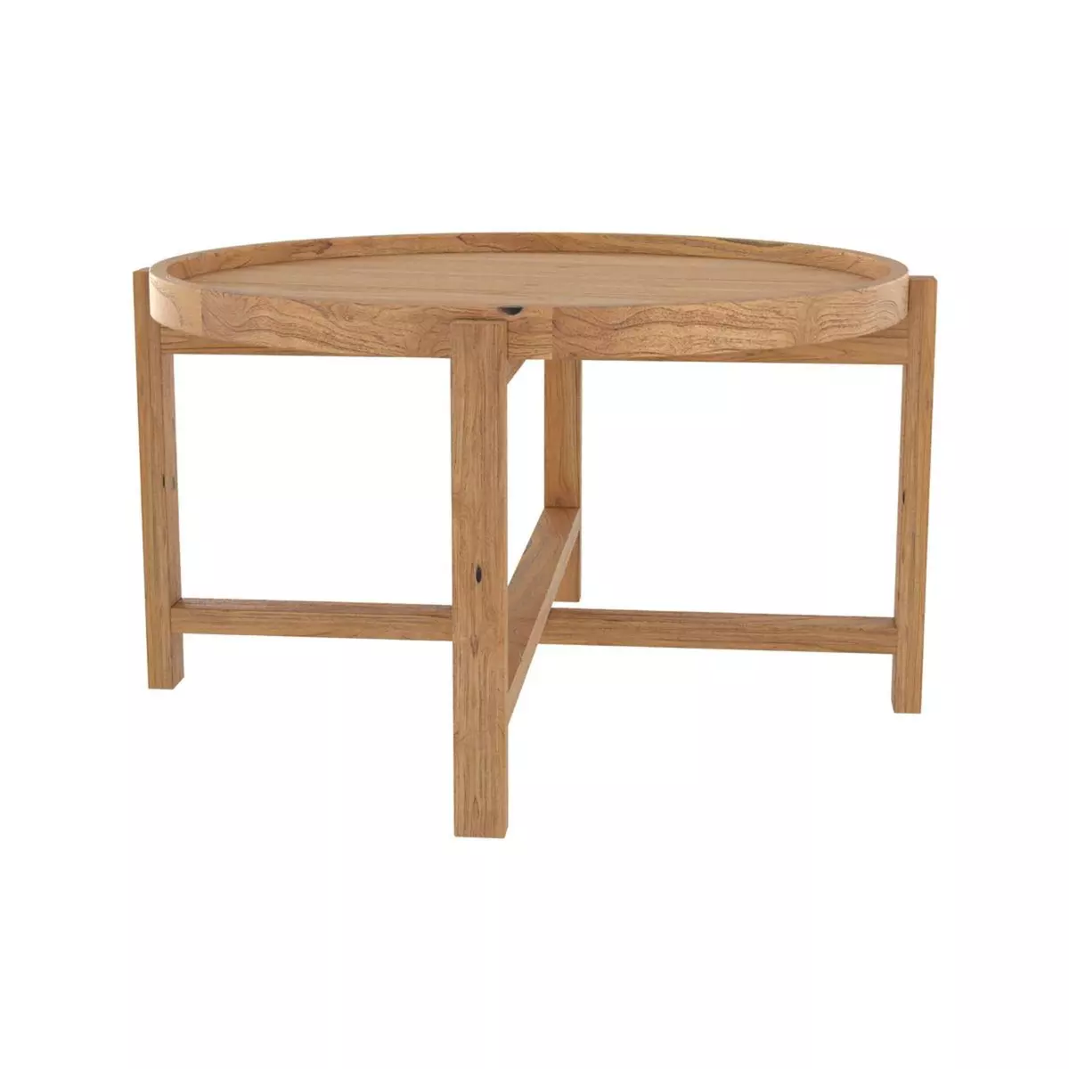 Rendez vous déco Table basse Kouma D70 cm en bois de teck recyclé