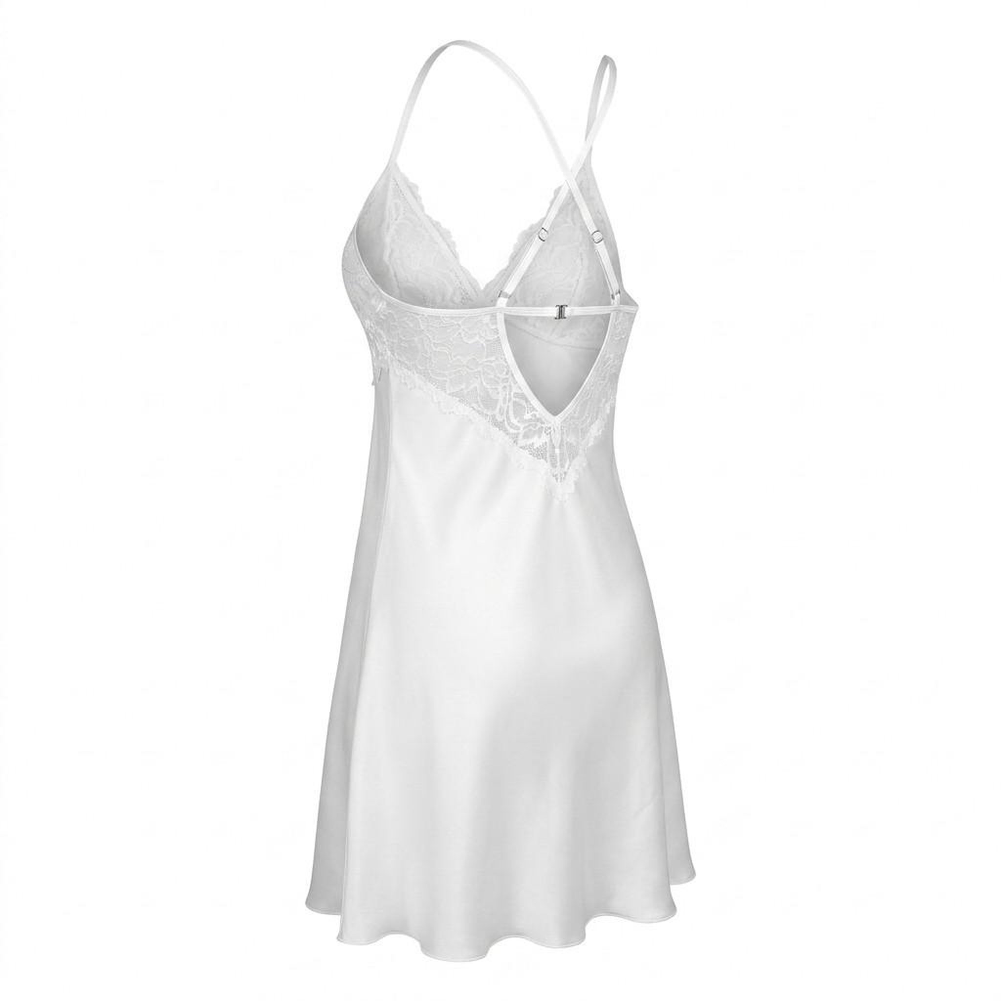 Voir la diapositive 3 : OZABI OZABI Pack de 2 Nuisettes Femme Satin Et Dentelle