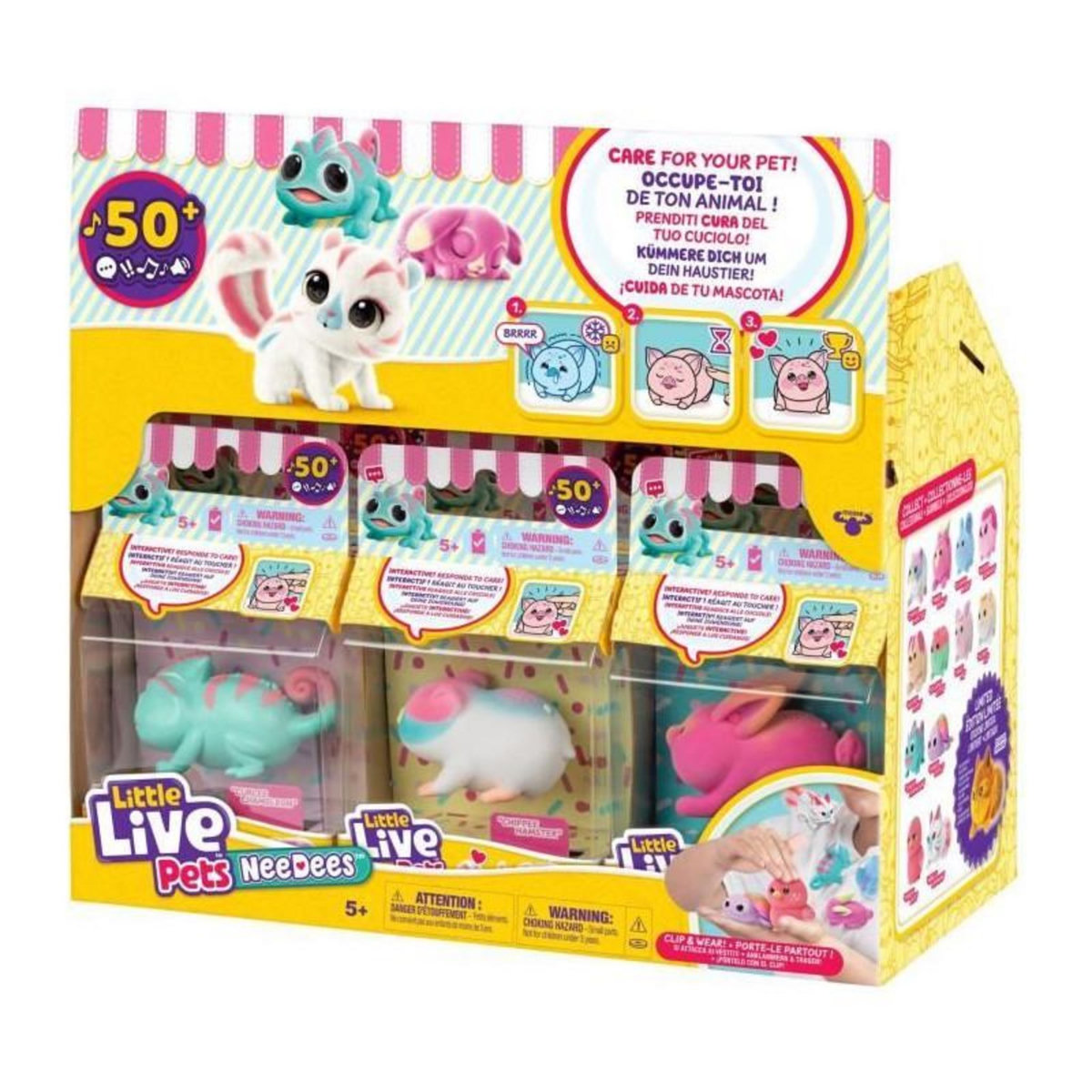 LITTLE LIVE PETS Needes - LITTLE LIVE PETS - Série 2 - Animaux éléctroniques - Boîte de 9 modeles aléatoires
