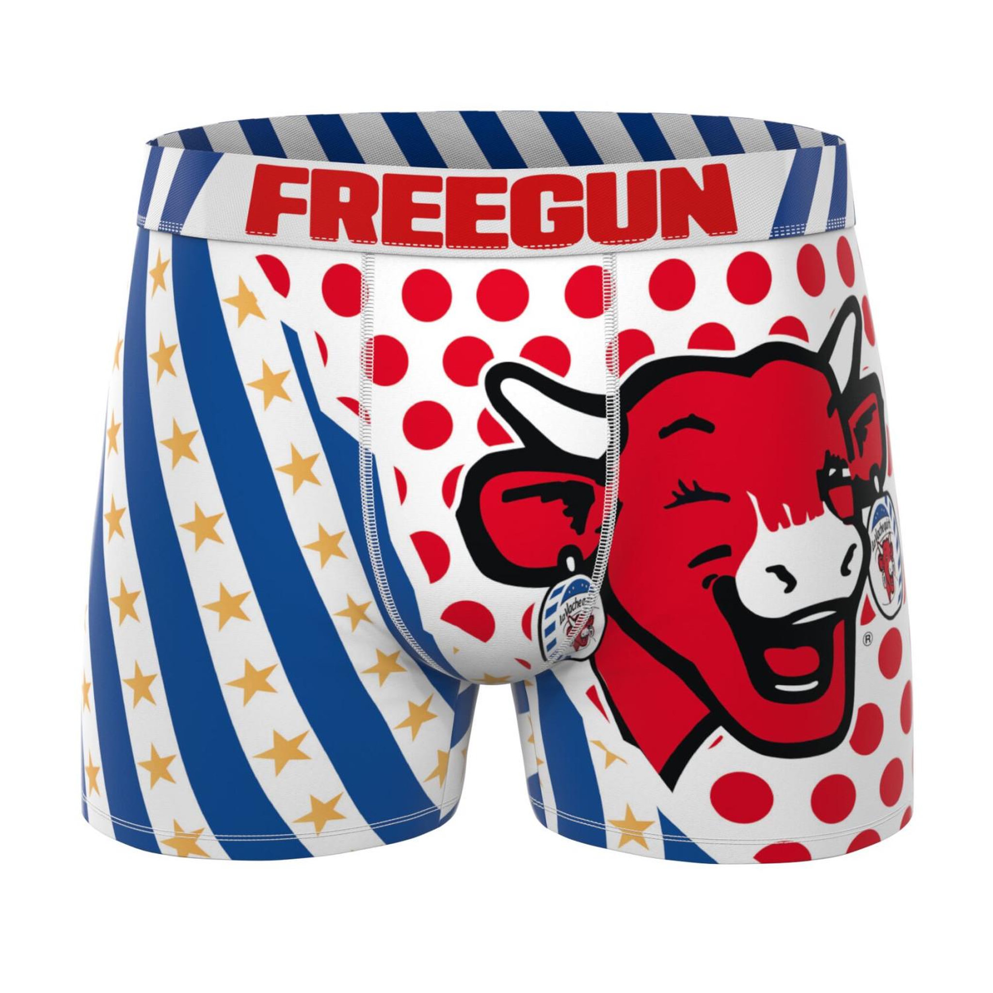 Voir la diapositive 5 : FREEGUN Lot de 3 boxers homme la Vache qui Rit