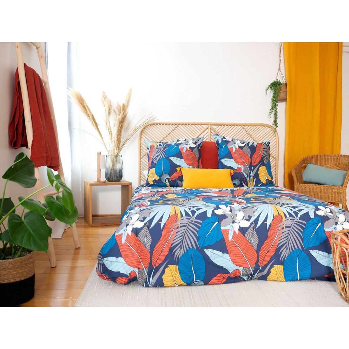 Home collection Parure housse de couette 100% satin coton 70fils parade