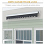 Voir la diapositive 5 : OUTSUNNY Store banne électrique manuel rétractable dim. 2,95L x 2,50l m anthracite