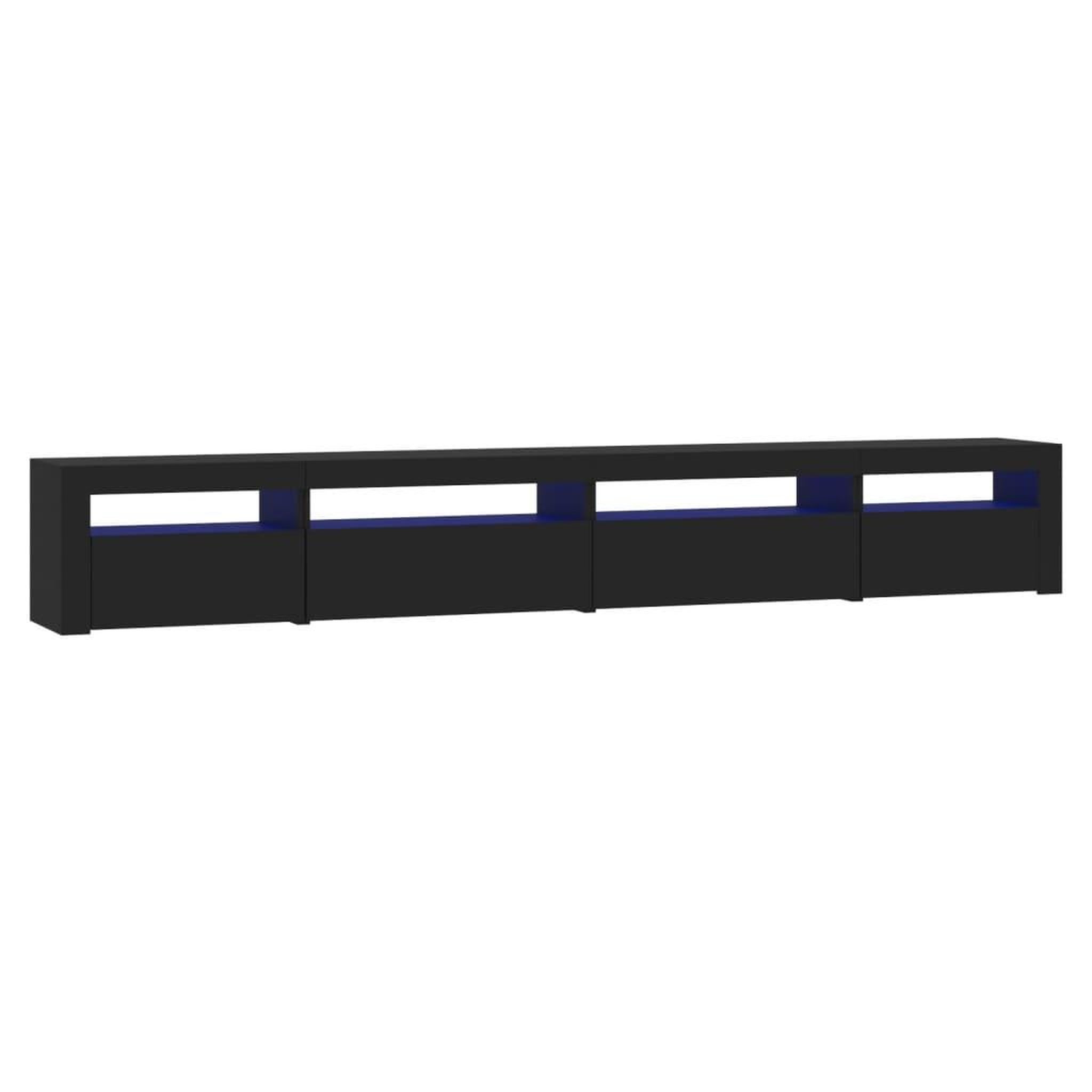 Voir la diapositive 2 : VIDAXL Meuble TV avec lumieres LED Noir 270x35x40 cm
