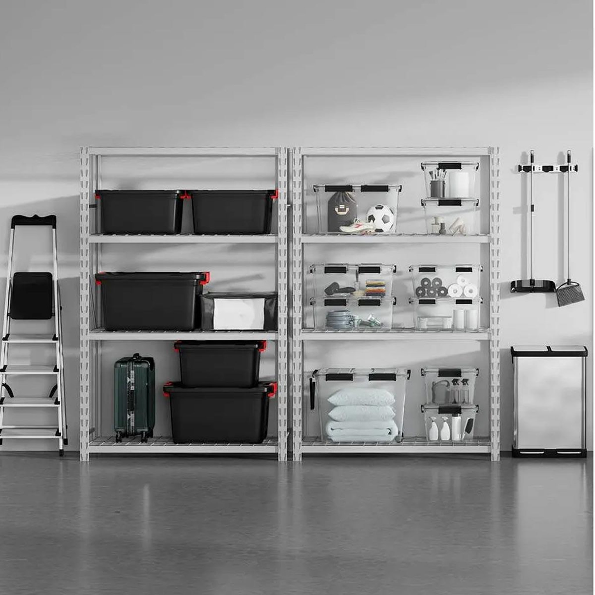Voir la diapositive 2 : FIVE Boîte de rangement  store n'lock  30l noir