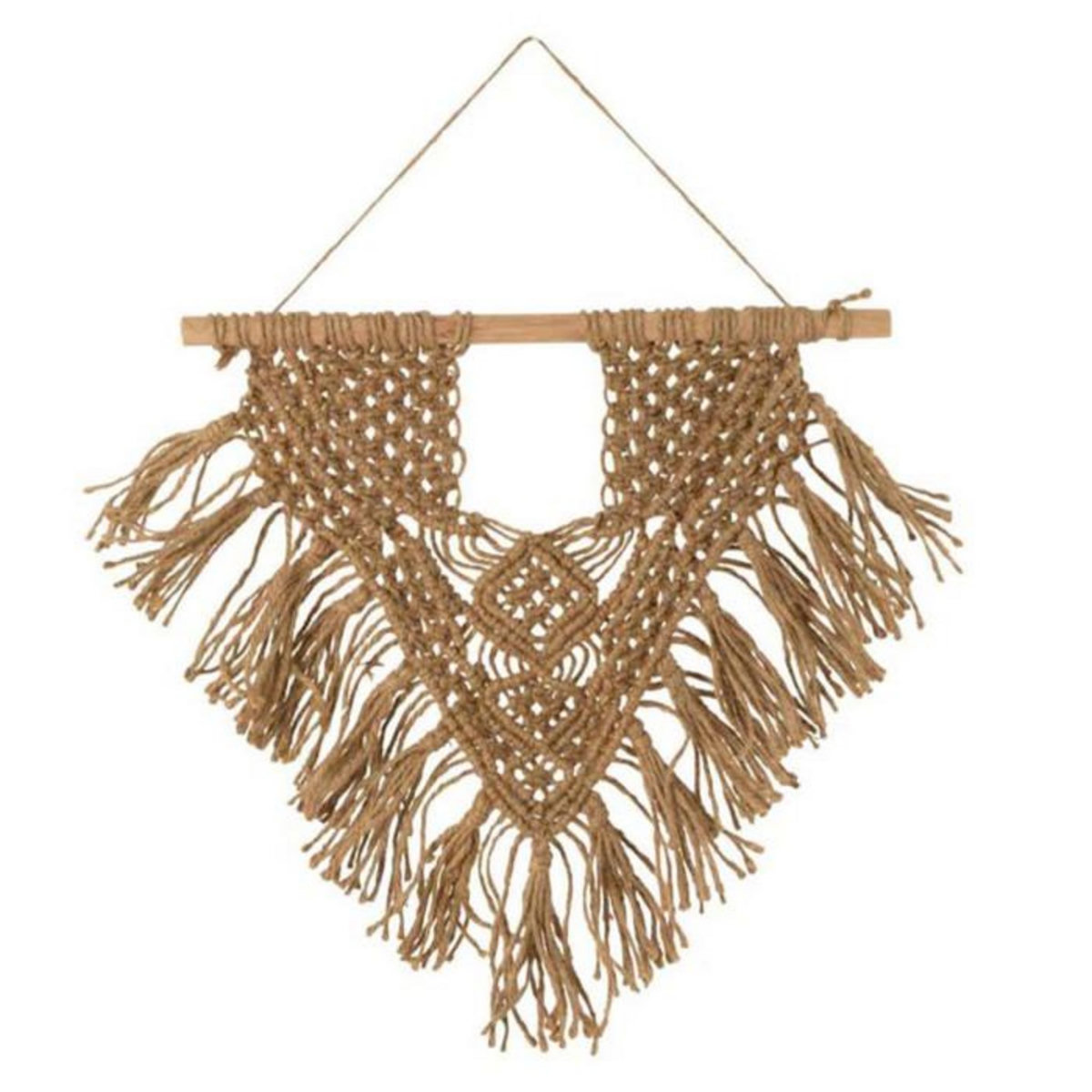 Paris Prix Décoration Murale  Suspension Macramé  60cm Beige