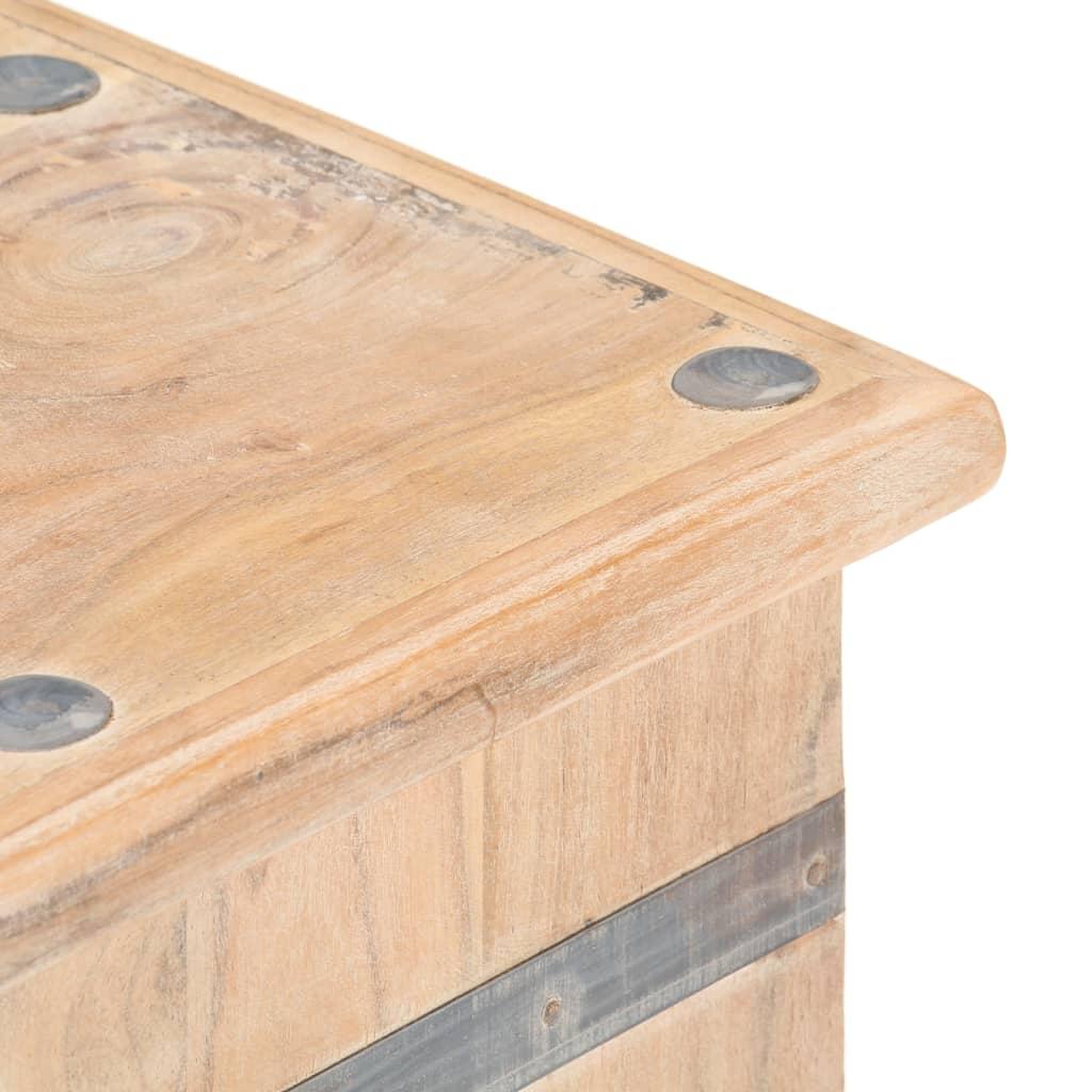 Voir la diapositive 5 : VIDAXL Coffre 90x40x40 cm Bois d'acacia solide