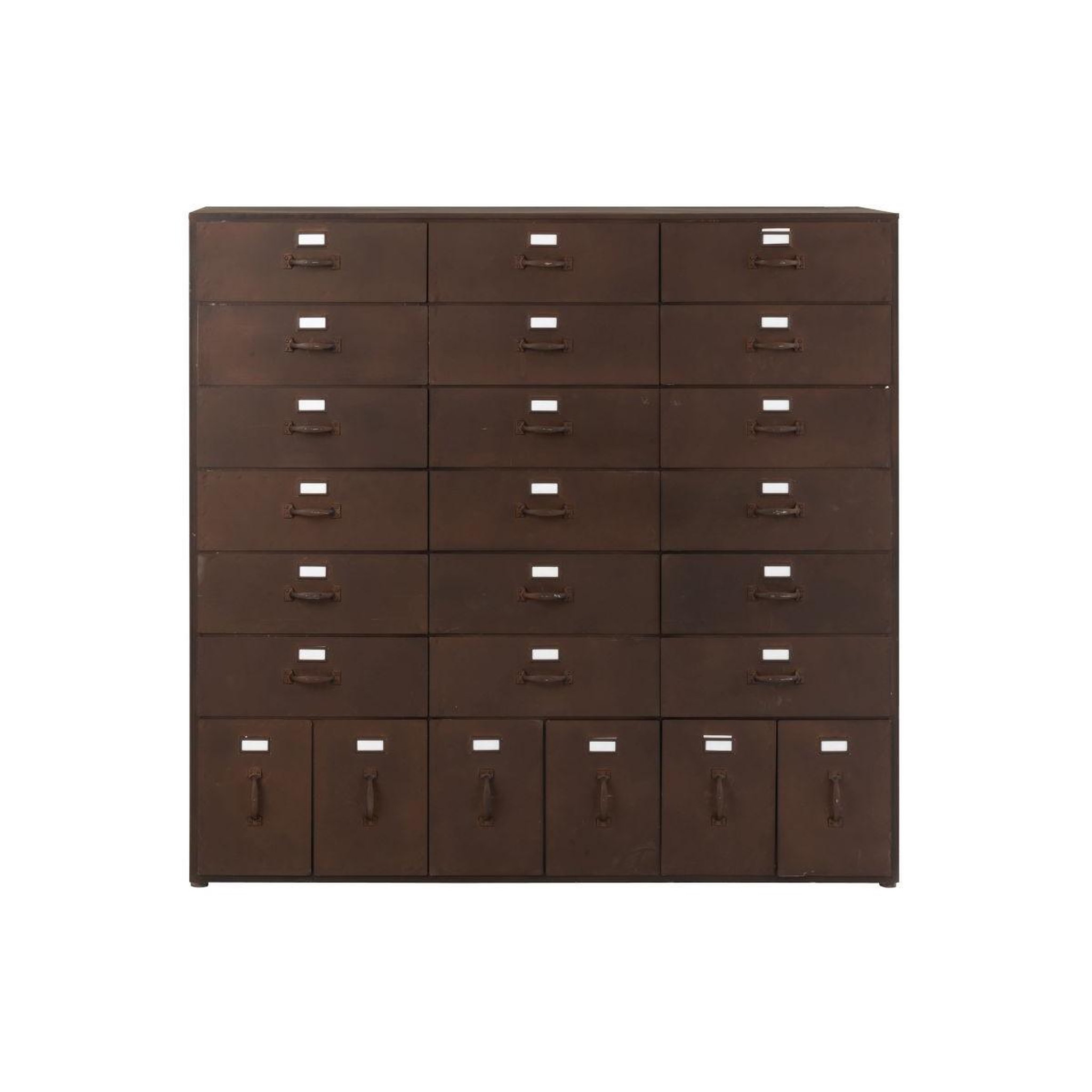 Voir la diapositive 2 : J-LINE Meuble de Rangement en Métal  Bade  125cm Marron