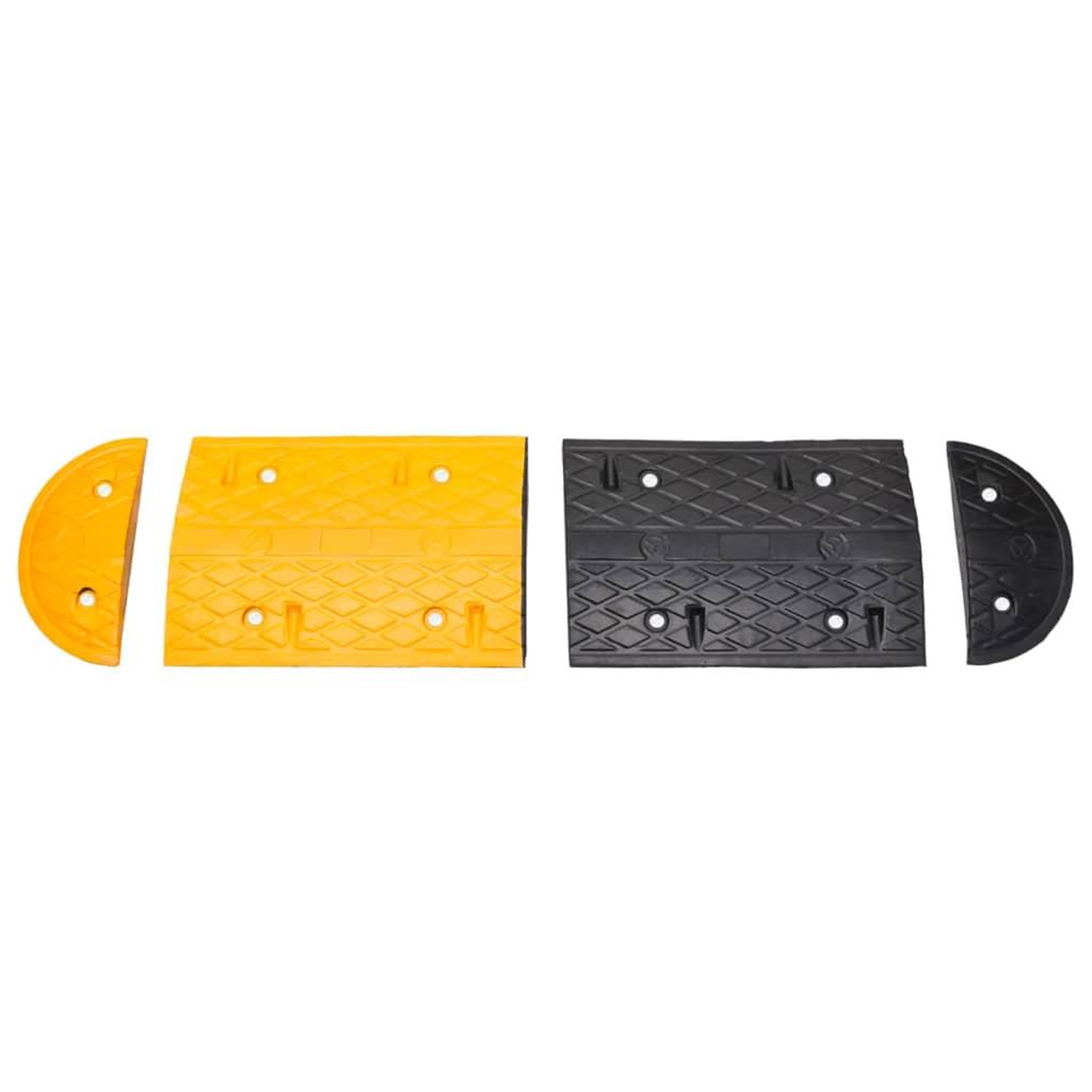 Voir la diapositive 2 : VIDAXL Ralentisseur Jaune et noir 226x32,5x4 cm Caoutchouc