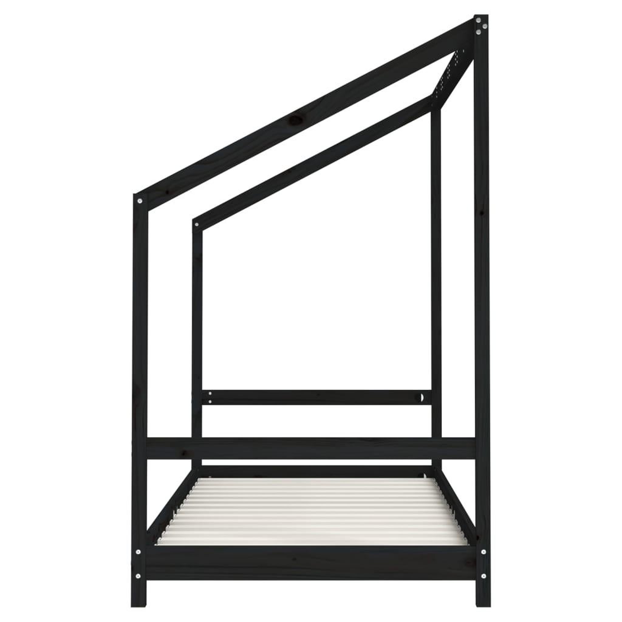 Voir la diapositive 5 : VIDAXL Cadre de lit pour enfants noir 90x190 cm bois de pin massif