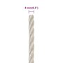 Voir la diapositive 6 : VIDAXL Corde de travail Blanc 8 mm 25 m polypropylene