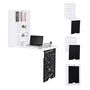 Voir la diapositive 2 : HOMCOM Bureau mural pliable table murale rabattable suspendue sur pied étagère + tableau à craie intégré MDF blanc