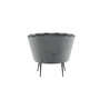 Voir la diapositive 5 : Paris Prix Fauteuil Coquillage en Velours  Calais  83cm Gris Foncé