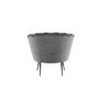 Voir la diapositive 5 : Paris Prix Fauteuil Coquillage en Velours  Calais  83cm Gris Foncé