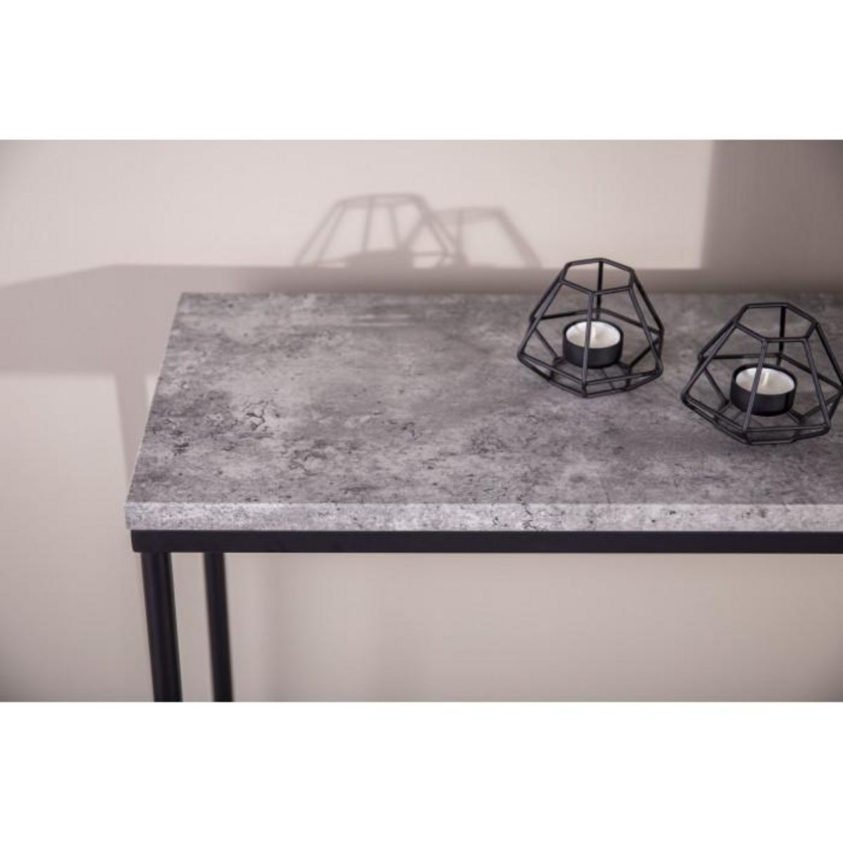 Paris Prix Console Design  Palace  110cm Gris Foncé & Noir