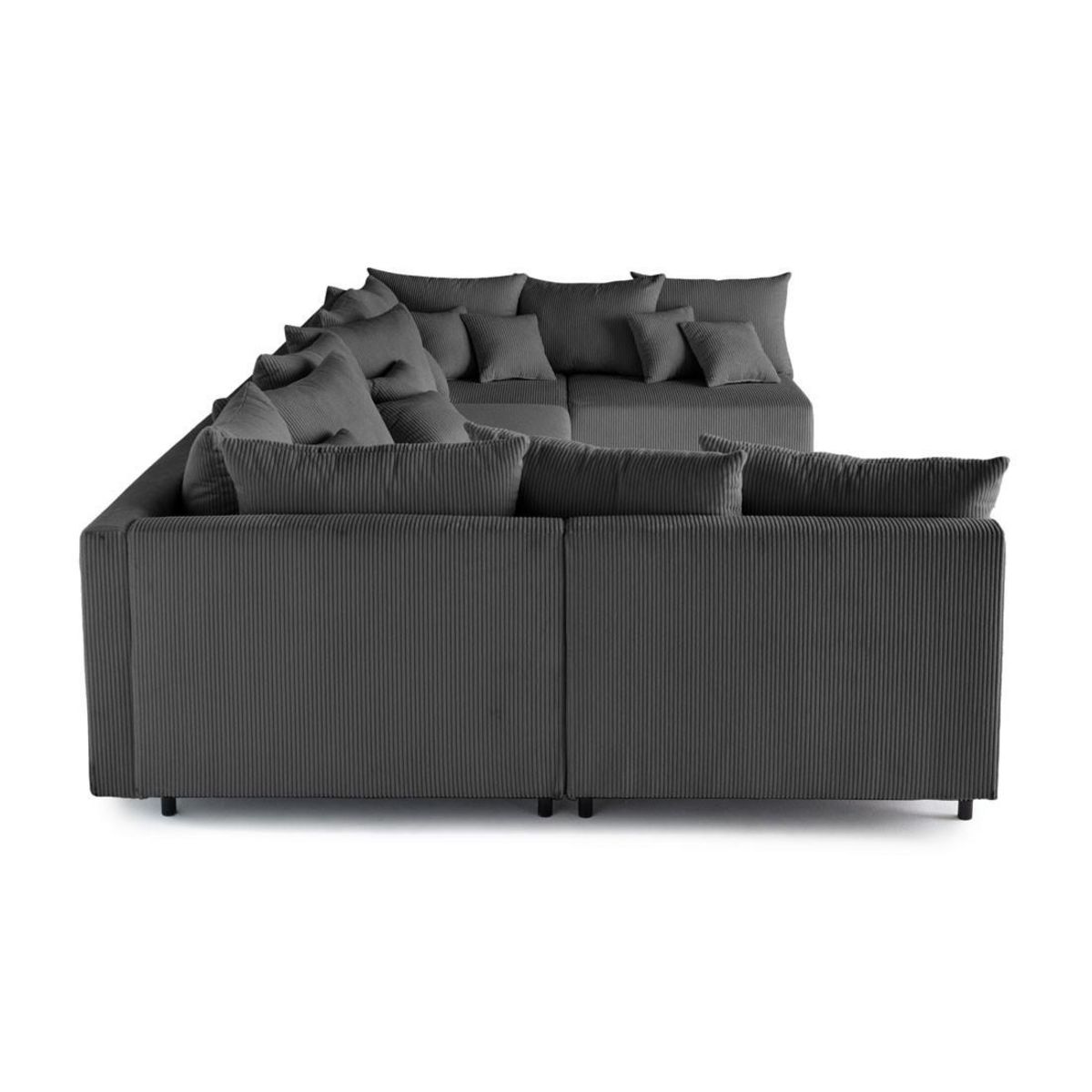 LISA DESIGN Edinburg - canapé modulable panoramique 6 places - en velours côtelé